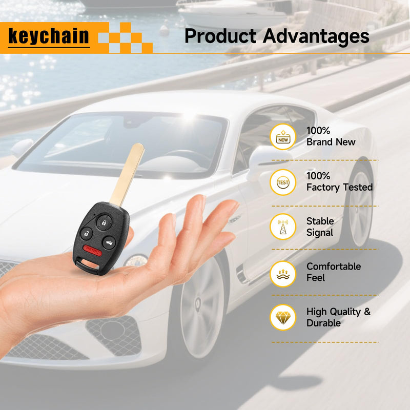 2 Pcs Smart Key Fob Replacement Fits for Honda Accord 2003 204 2005 2006 2007Car Keyless Entry Remote OUCG8D-380H-A 35111-SHJ-305 315 Mhz