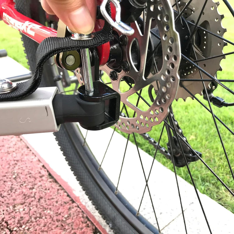 Bicycle Trailer Hitch Coupler Attachment and Flex Connector Kit for Burley Bike Trailers Compatible with Disc Brake and 12mm Thru Axle (Hitch and 2 differnt Connector) hitch and 2 differnt connector