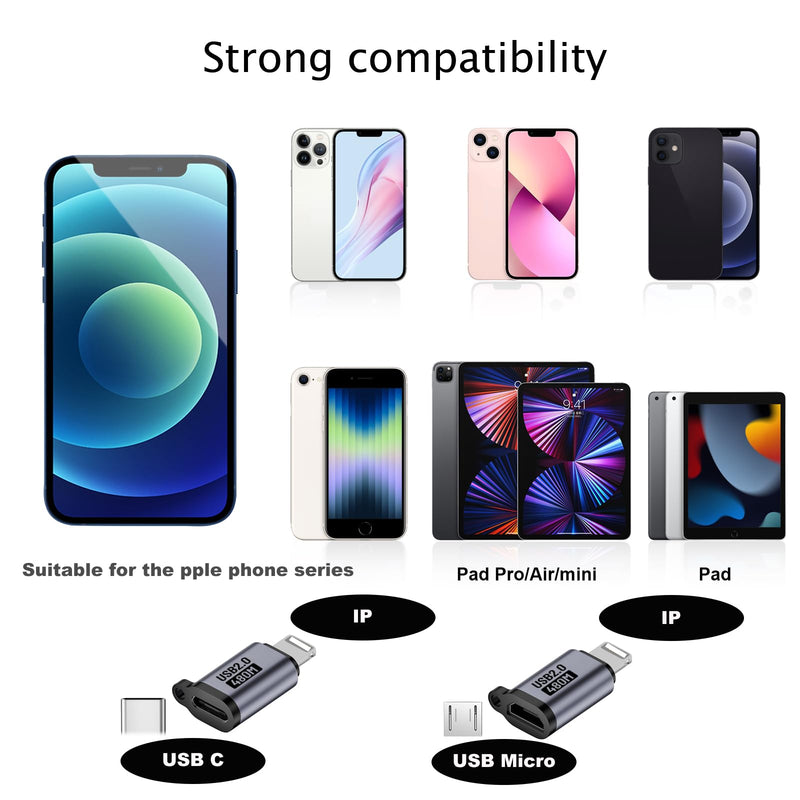 USB Adapter kit, Including USB3.0/USB C/Micro/MINI/IP/Type-C and 11 Other converters and SIM Tools, 1.5-Meter 100W high-Power Data Cable, Mountain Buckle Travel Bag.