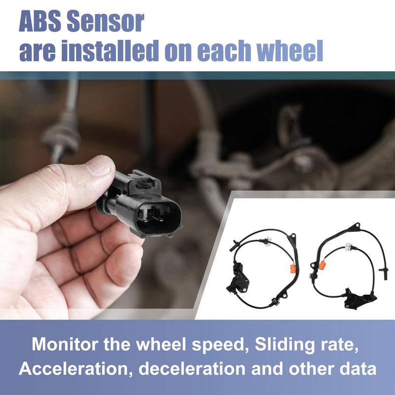 uxcell 2 Pcs Front Left Right ABS Sensor Wheel Speed Sensor No.57455-SFJ-W01 for Honda Odyssey 3.5L 2005-2008