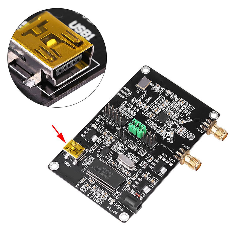 35M-4.4GHz RF Source Generator Source Frequency Synthesizer ADF4351 Source Development Board RF Frequency Synthesizer Microcontroller Module