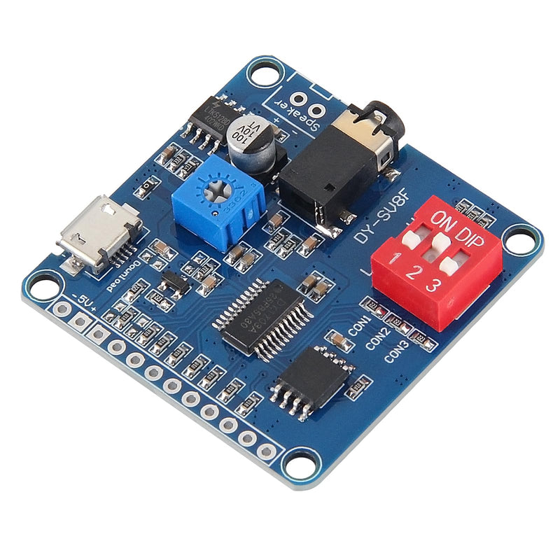 DIANN 3pcs DY-SV8F Voice Playback Module MP3 Player Music Board Micro USB UART I/O Voice Broadcast Function Amplifier Board One on One Trigger Serial Adapter Control Playback Module