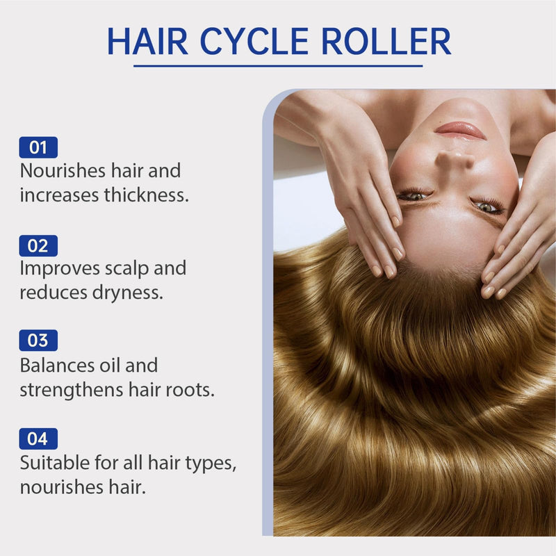 Rosemary Oil Roller for Hair Growth,Hair Growth Serum with Massage Ball,Rosemary Essential Oil for Hair Gro/wth,Thicker & Stronger Hair Oil,Gentle Hair Treatment,Scalp Massager Hair Gro/wth Oil