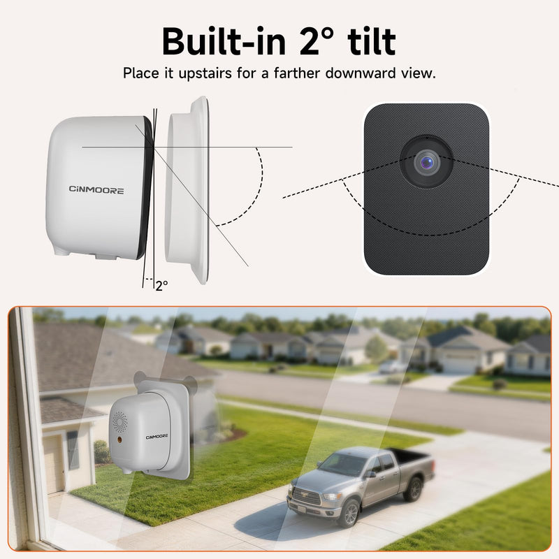 4MP 2.5K Wireless Window Camera, Rechargeable Indoor HD Home Security Camera, 2.4GHz WiFi, Full Color Night Vision, AI Motion Detection, Anti-Glare, No Wiring, Static Cling Mount No Residue 1 Camera