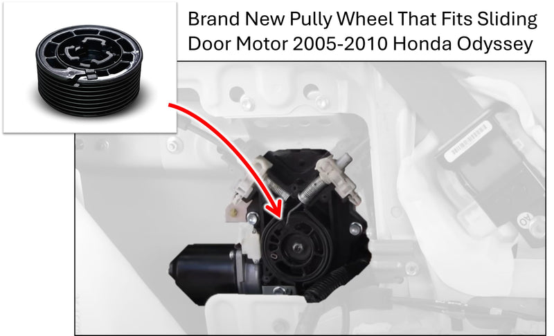 2005-2010 Odyssey Power Sliding Door Motor Pulley Spool Wheel L/R Compatible with 2005-2010 Honda Odyssey