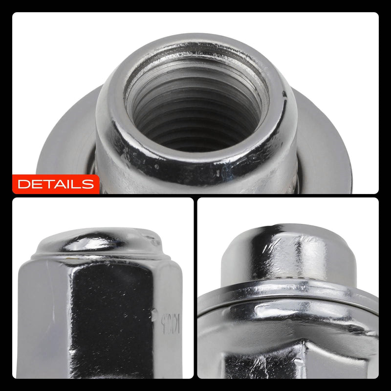 A-Premium Wheel Lug Nuts Compatible with INFINITI QX56 2011-2013 QX80 2015-2022 Nissan Armada 2017-2022 Front or Rear 6-PC Set 6PCS