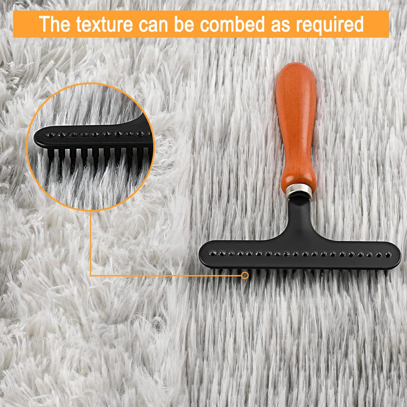 Hand Held Carpet Rake, Making Carpets/Rugs Fluffy Again (Black Iron) | Clean Hair, Let Carpet Restore Softness 1 iron（s）
