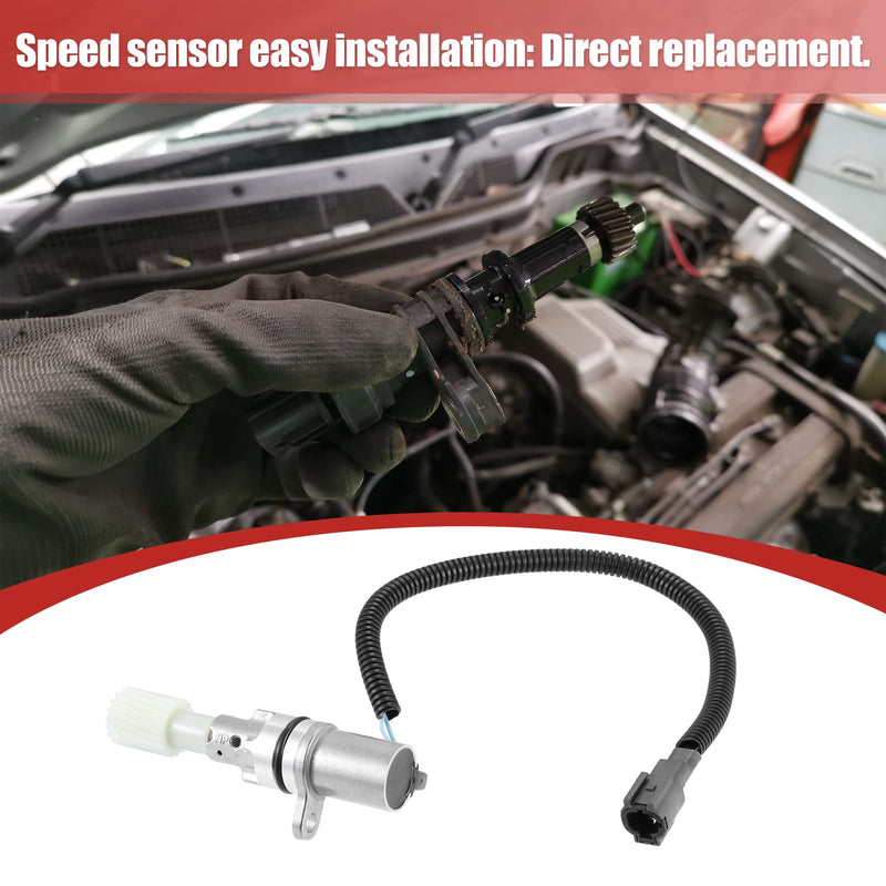 X AUTOHAUX Transmission Speed Sensor for Nissan Frontier 1998 1999 2000 25010-74P01 25010-74P00 2pins ABS Car Replacement Transmission Sensor Black