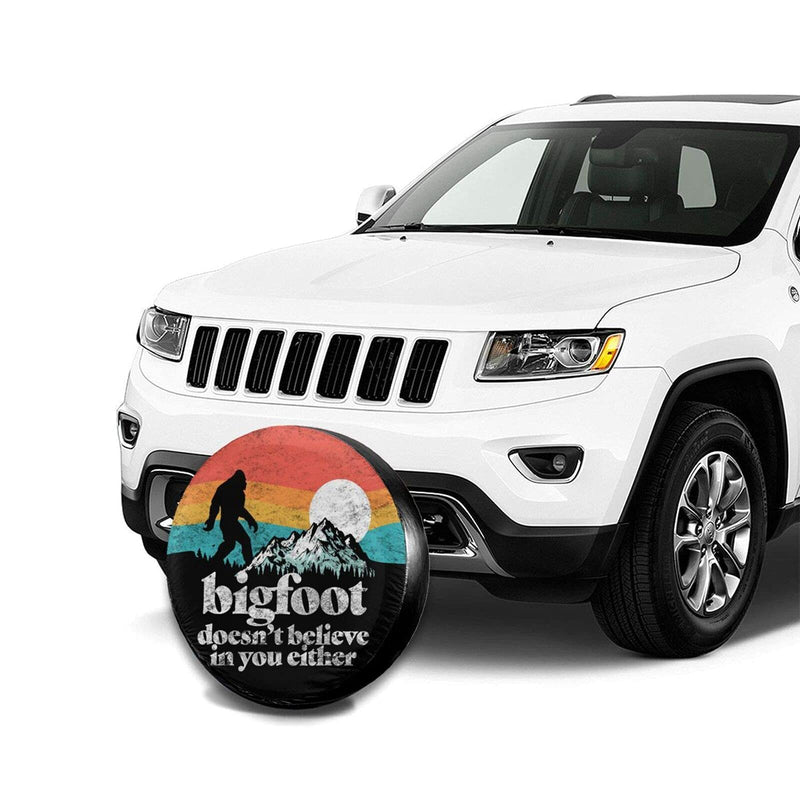 Rv Spare Tire Cover for RV Trailer Camper Wheel Protectors Weatherproof Universal for Trailer Rv SUV Truck Camper Accessories for Travel Trailers Accessories 14" 15" 16" 17" BIG Foot 15" fits for tire Diameter 70-75cm/27.5-30in