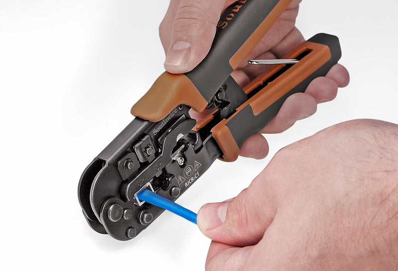 Southwire RJCR-T1 3-in-1 Phone & Data Crimp Tool Kit - Cuts; Strips; and Crimps Network and Voice Cables