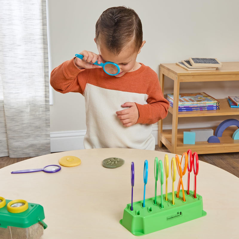 Excellerations Easy Grip Magnifiers Set of 12 w/Stand