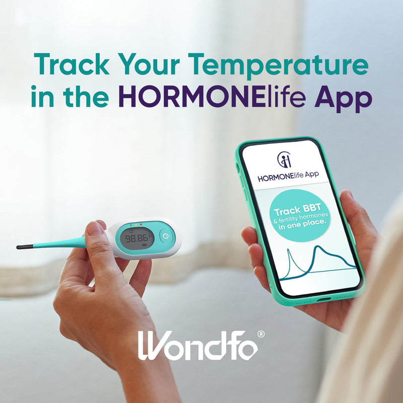 Wondfo Basal Body Thermometer for Ovulation – BBT Thermometer with Face Indicator, 60s Fast Reading, 30 Memory Recall, High Precision Fertility Thermometer, Waterproof