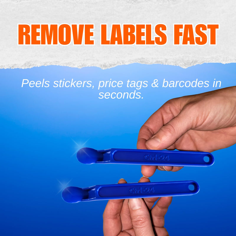 Sticker & Label Remover Tool - Plastic Peelers for Plastic, Glass & Wood – Adhesive, Decal, Price Tag, Glue & Paint Removal – Ergonomic Non-Slip Scraper for Crafts, DIY & Home Use (50) 50