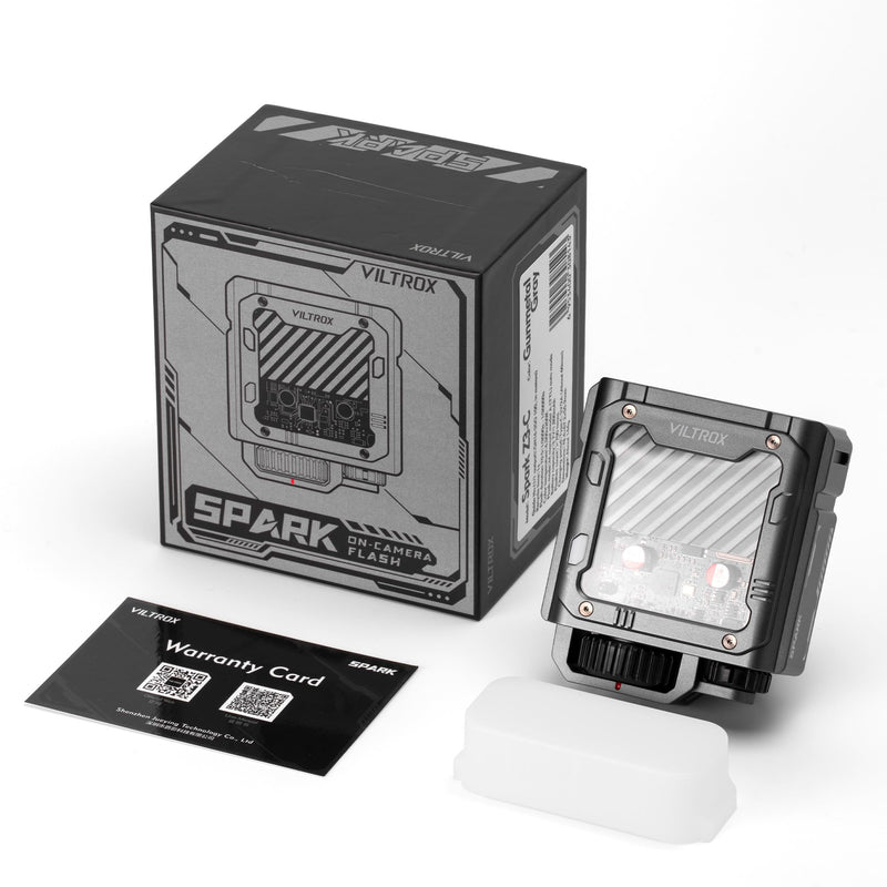 VILTROX TTL Flash for Canon, 26W/s 1800mAh On Camera Flash for Canon, Rechargeable Small Flashlight for Camera, GN16 Mini Flash, 1s Recycle Time, with Softbox (Spark Z3-C, Gray)
