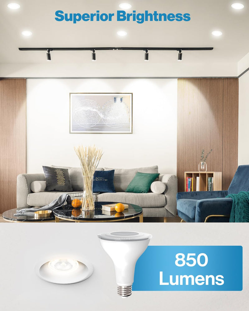 Sunco PAR30 Long Neck LED Bulb, Indoor/Outdoor Flood Light, 11W (75W Equivalent), 850 Lumen, 2700K Soft White, Dimmable, E26 Base, IP65 Waterproof, UL Certified 4 Pack