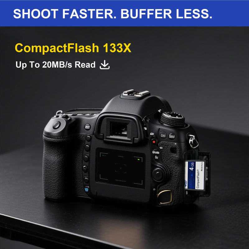 Dogfish Compact Flash Memory Card 4GB 133X CF Camera Cards for Professional Photographer, Videographer 1 PACK