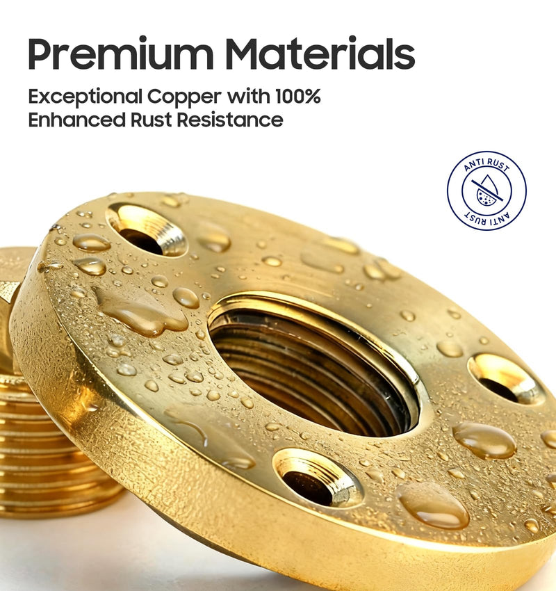 Solid Brass Boat Drain Plug Kit, Boat Plugs 1/2 Inch Fits Most Boat Hulls Bronze