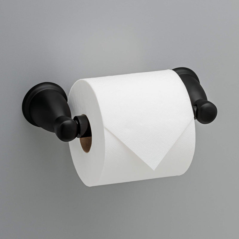 Franklin Brass 3-Piece Matte Black Bathroom Set Towel Rack, Ring, Toilet Paper Holder| Kinla Bath Accessories 3-Piece Bath Accessory Set