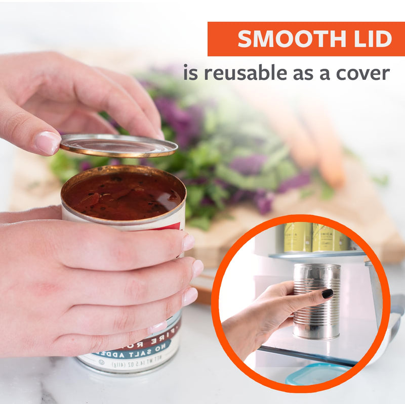 Full Circle Smooth Operator - Smooth-Edge Stainless Steel Can Opener, Safe & Easy No More Sharp Rims, Compact Portable Design with Integrated Bottle Opener