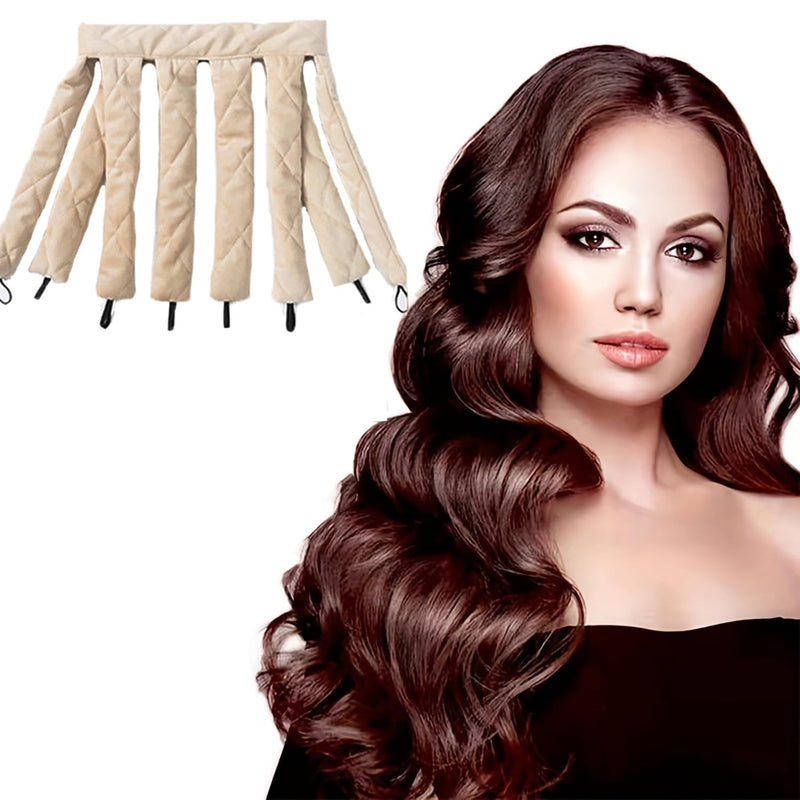 Octopus Heatless Curls Curlers Headband - 1 Piece, Beige, Heat-Free Curler Overnight, Suitable for Wet and Dry Hair, Long and Short Hair, at Home and on the Go