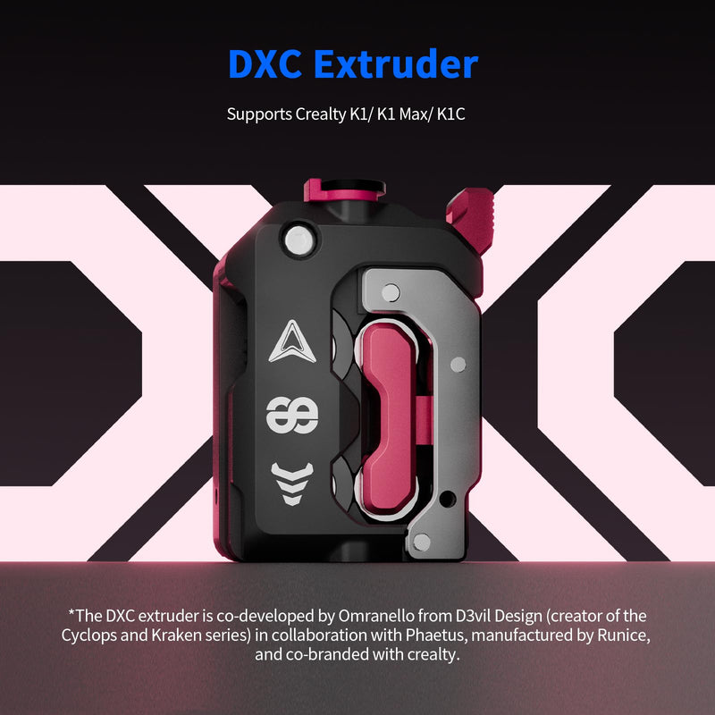 Upgrade for Phaetus DXC Extruder for K1/K1C/K1 Max SE: Direct Drive Helical Gear Smooth Feeding Extrusion Replacement - Support 1.75mm Filament Ensure Stable Printing 3D Printer Accessories