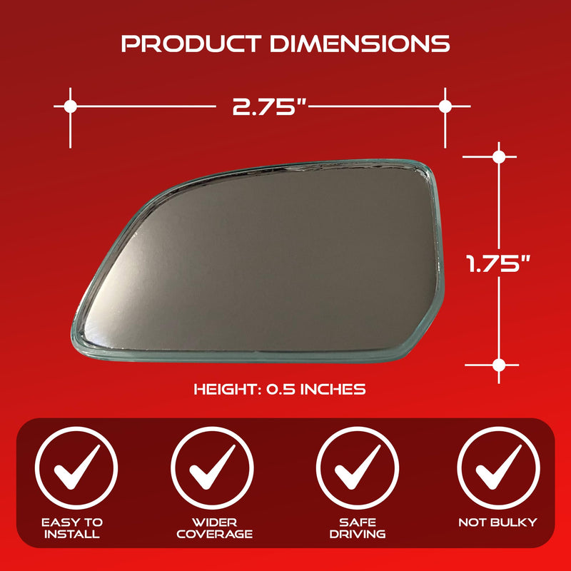 Utopicar Convex Blind Spot Mirrors 2 Pack - OEM Car Side Mirror Blindspot Eliminator Automotive Exterior Accessories - Adjustable Blind Spot Mirror - Universal Fit