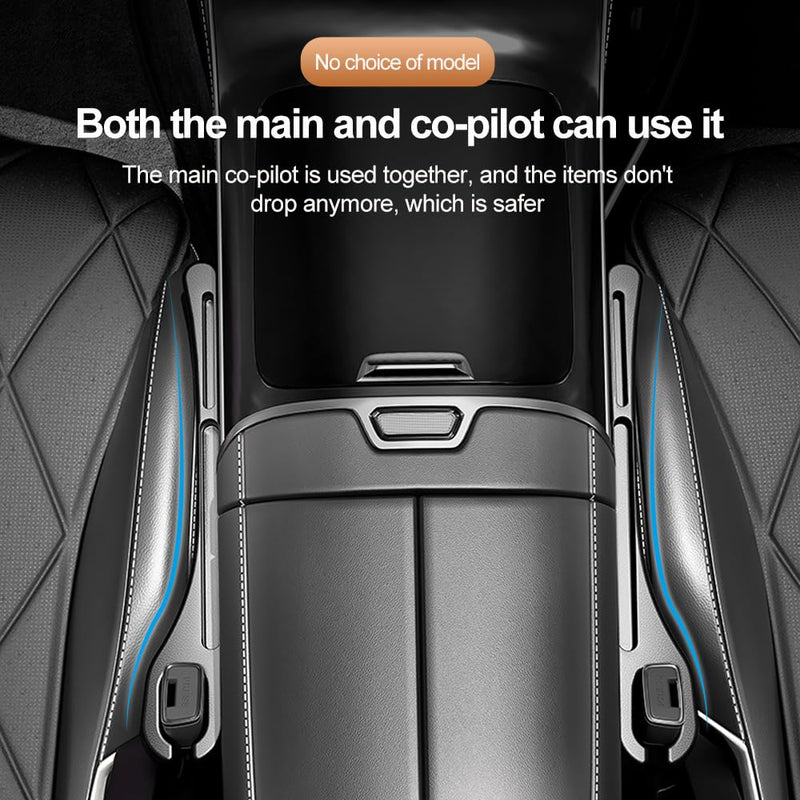 2PCS Car Seat Gap Filler with Phone Holder,[New Upgrade] Multi-Function Car Side Seat Gap Filler for Prevent Items Falling,Universal Car Seat Organizer Car Accessories Interior (Black) Black