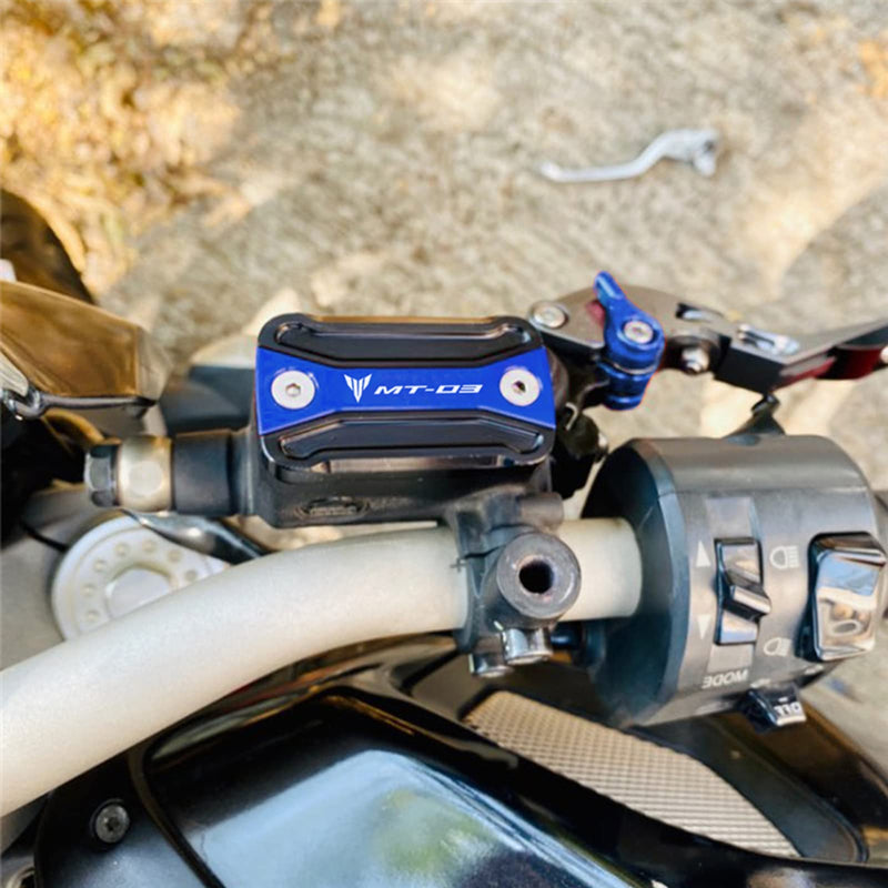 MOWOK Motorcycle Front Rear Brake Fluid Cylinder Master Reservoir Cover Fits For Yamaha MT03 MT-03 2015-2020 2021 2022 2023 2024 2025 Accessories black