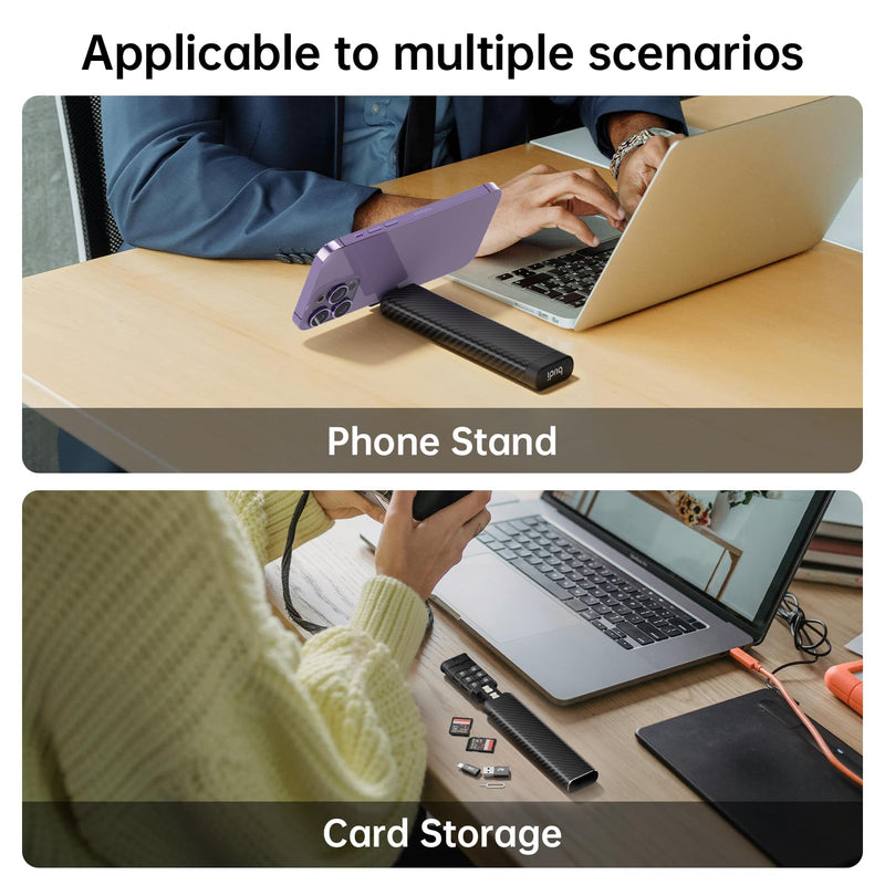 Multifunctional 10 in 1 USB C Hub 3.0 and Ultra-Slim SD Card Reader for iPhone Android and Computer with Micro SD Memory Card Case USB C Cable Memory Stick Plug and Play (HUB)
