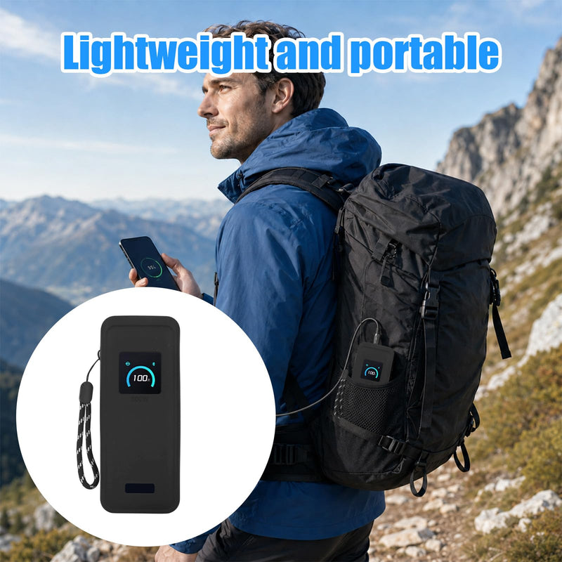 Sillicone Power Bank Case, Protective Cover for Anker Prime 26,250mAh 300W | Soft Sillicone, with Strap, LCD Display Visible, Black