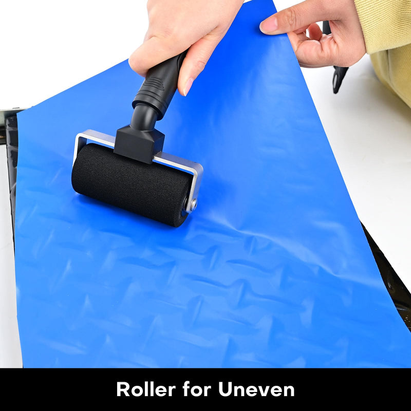 NEWISHTOOL 4-Inch Sponge Seam Roller, Rivet Roller for Vinyl Wrap, 2 Pack Foam Roller Car Wrapping Applicator Tools for Rolling Over Rough Textured Uneven Surfaces, Scratch Free Film Roll Tools