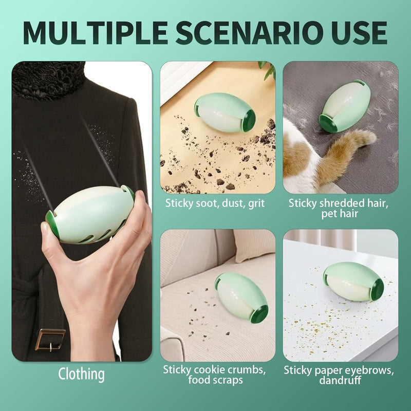 2 Pack Reusable Lint Roller Portable Mini Lint Remover Cat Pet Hair Rollers Travel Size Sticky Cleaner Dog Hair Remover for Clothes Washable Gel Lint Roller Ball