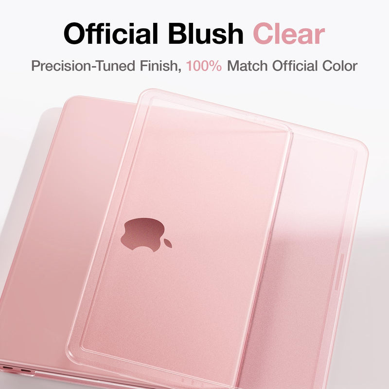 Soonjet for MacBook Neo Case 13 inch 2026 A3404, Anti Crack, Blush Clear | 100% Color Match, Matte Pink, Fingerprint & Scratch Resistant, Mac Laptop Cover, Protective Hard Shell, Close Seamlessly Fit