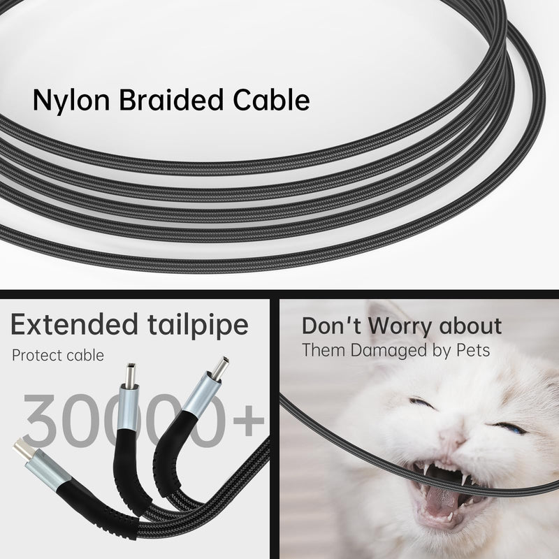 240W USB 4 Cable 3.3ft, Supports 8K@60Hz HD Display & 40Gbps Data Transfer, USB C to USB C Fast Charging for iPhone 15/Pro/Plus/Pro Max, Samsung Galaxy, Hub, Docking Station, Monitors and More 1M/3.3ft