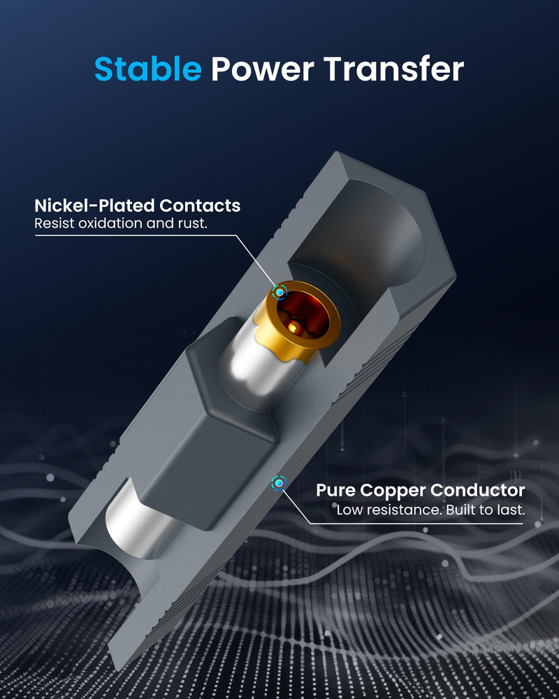 VENTION Starlink Mini Power Cable Coupler DC to DC 5.5mm IP68 Waterproofing | All-weather Adaptability, Plug and Play, Starlink DC Power Cable Starlink Mini Accessories
