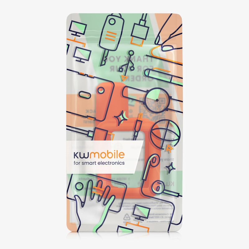 kwmobile Silicone Case for Garmin inReach Mini 3 / Mini 3 Plus Case - Protective Cover for GPS Handheld - Anti-Slip Outdoor Sleeve in Orange
