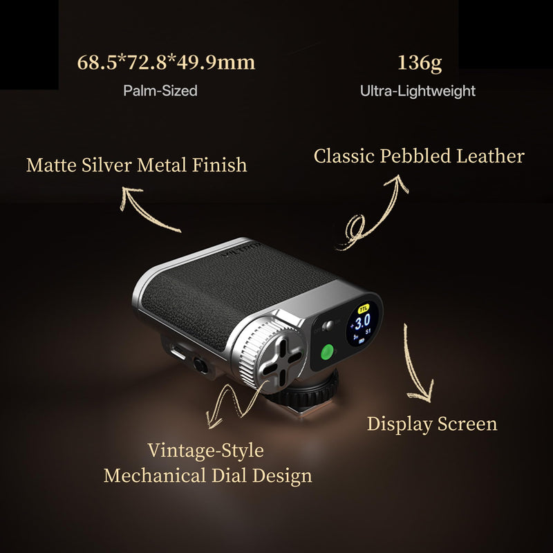 VILTROX Z1 Flash for Camera GN13，6500K Hot Shoe Speedlite with 7 Levels | 24Ws Compact Flash 1s Recycle Time,800mAh Mini Flash for Portrait,S1/S2 Optical Trigge