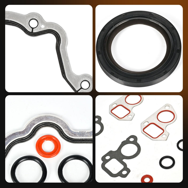 LS Timing Cover Gasket Set & Water Pump Gaskets Fits 4.8 5.3 5.7 6.0 6.2L LS Gen III IV V Engine - LS1 LS6 LS2 LS3 LQ4 LQ9 LR4 LM7 L59 L76 L77 LY6 L96 Replace# TCS45993 TCS10448 12633904