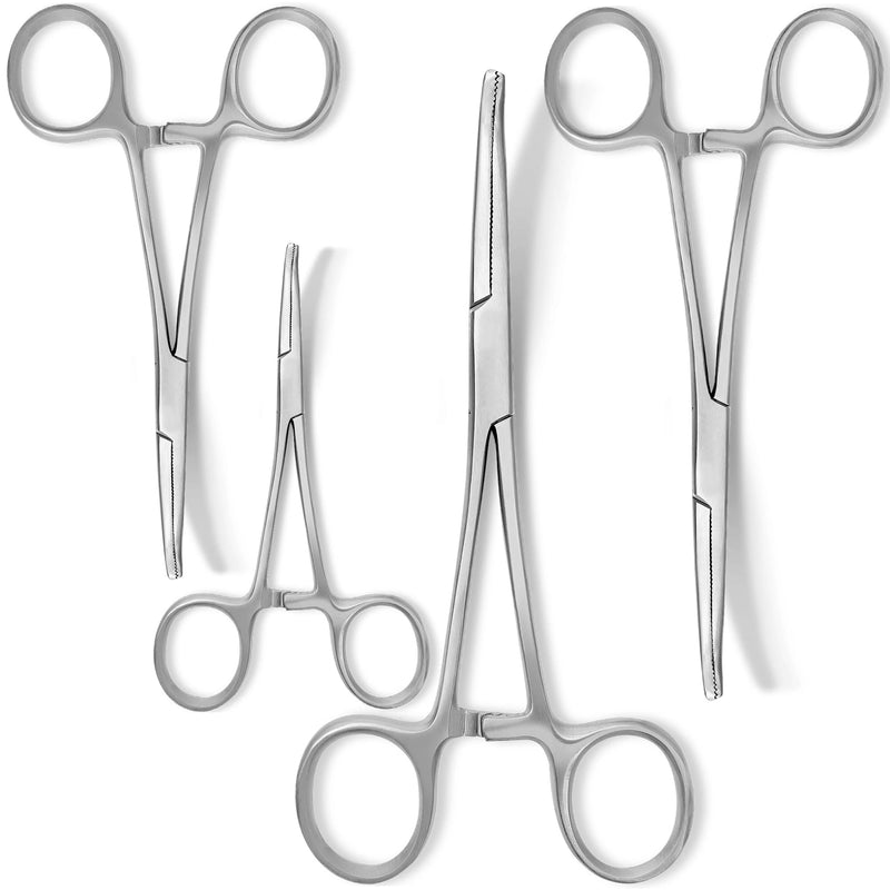 Ultimate Hemostat Set In Zipper case Fishing Tools Items Stainless Steel (Kit-4 (8 pcs 3.50",5",5.50",7.25" (4 Str/4Cud)) Kit-4 (8 pcs 3.50",5",5.50",7.25" (4 Str/4Cud)