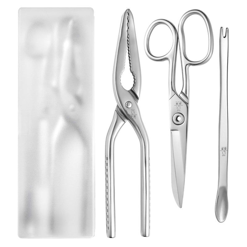 MALANG - Full stainless steel Crab Leg cracker,scissor and picks,seafood tool kit,Easy to Use Lobster cracker,food scissor,and lobster pick &spoon,portable travel box