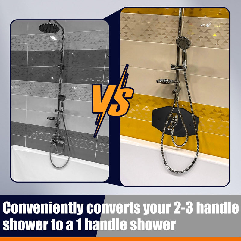 Tandefio 2 Set One Hole Remodel Plate Compatible with Moen Renovation Shower Cover Plate Compatible with Delta Tub Valve for 2 Handle or 3 Handle Shower Updates (13" X 7.5",Matte Black) 13" X 7.5" Matte Blac