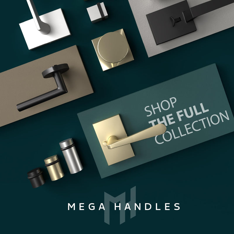 Mega Handles Dutch Door Bolt - 4 Inch Heavy Duty Slide Bolt Latch, Easy to Install Slide Latch for Dutch Doors, Suitable Slide Bolt for Toy Boxes, Cabinets, Pantry Doors and More - Satin Brass 1 Pack