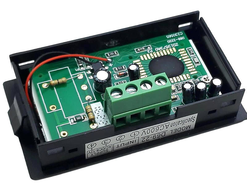 Blue LCD Digital Volt Panel Meter Voltmeter AC 0-600V 4 Wire