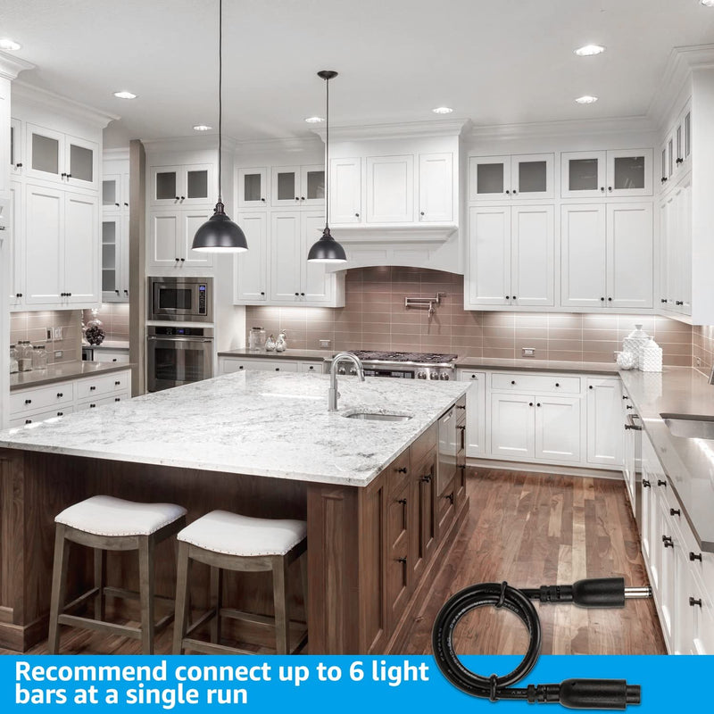 TORCHSTAR Smart LED Safe Lighting Kit, Voice & APP Control (6) 12 Inch Dimmable Linkable Light Bars, Compatible with Alexa, 900LM, 100-240V, for Under Cabinet Display Closet Showcase, 5000K Daylight Daylight (5000K)