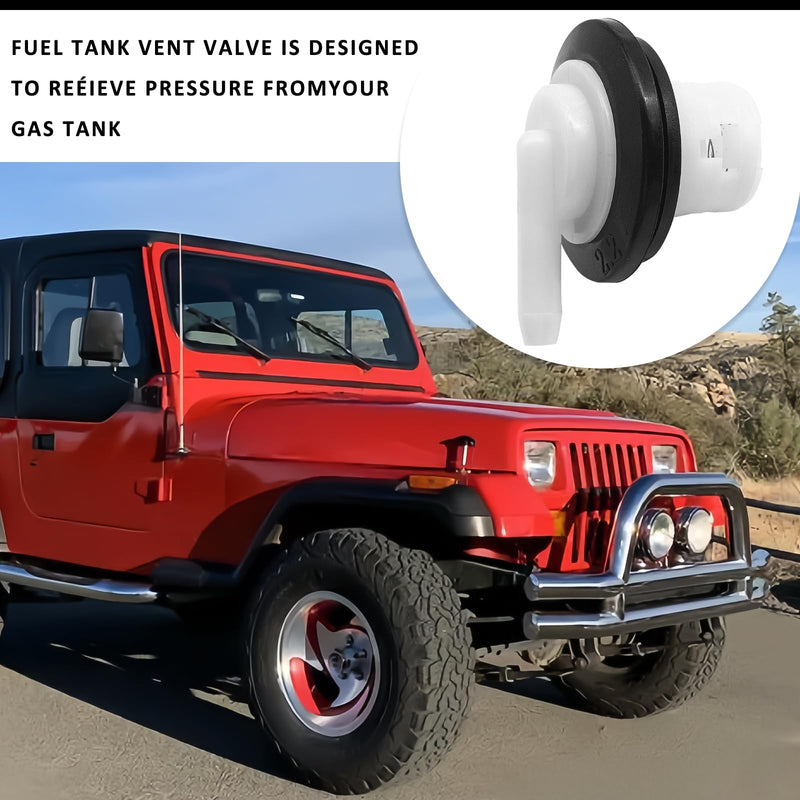 2pcs Fuel Tank Vent Valve And Grommet Kit, Gas Tank Vent Rollover Valve Compatible With 84-96 Jeep Wrangler, 93-96 Grand Cherokee, 86-92 Comanche, Replaces 5360058 911060