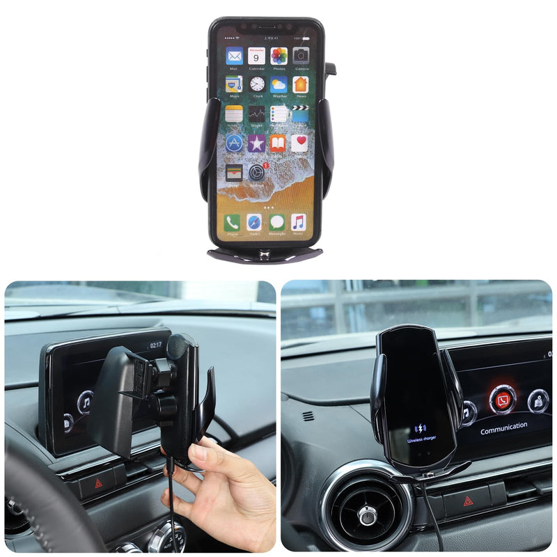 HAPPYHORSE Car Phone Mount Compatible with Mazda MX-5 2016-2023 Central Control Navigation Cell Phone Holder Dash Clip Dash Panel Mobile Phone Bracket Stand Accessories (Style D) style D