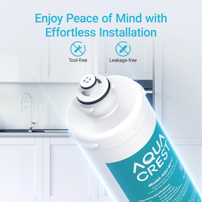 AQUA CREST H-104 Under Sink Water Filter, Replacement for Everpure H-104, EV961211, EF-3000, PBS-400, OW200L, 6TO-BW, MR-100, MR-225, EV9262-71, EF9857-00, NSF/ANSI 42 Certified, 19000 Gallons