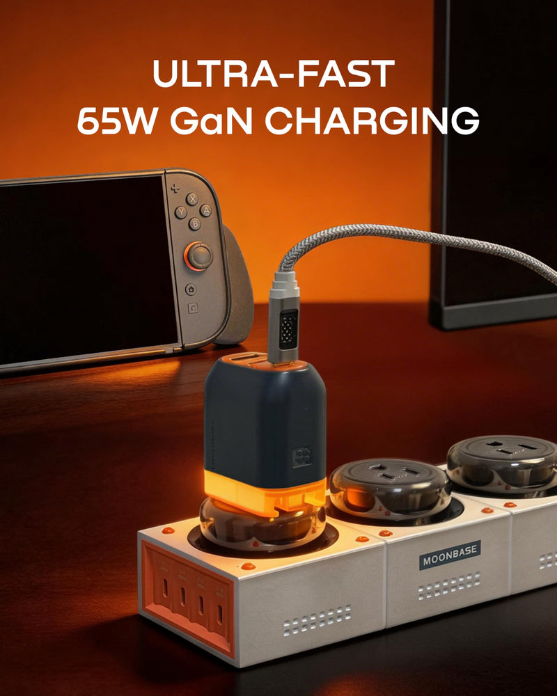 GENKI Covert Dock 3 Switch Dock 65W GaN HDMI 2.1 for Switch 2 | 4K120 HDR output, 65W GaN power, DP 1.4, universal USB-C compatibility, travel-ready with adapters for 150+ countries