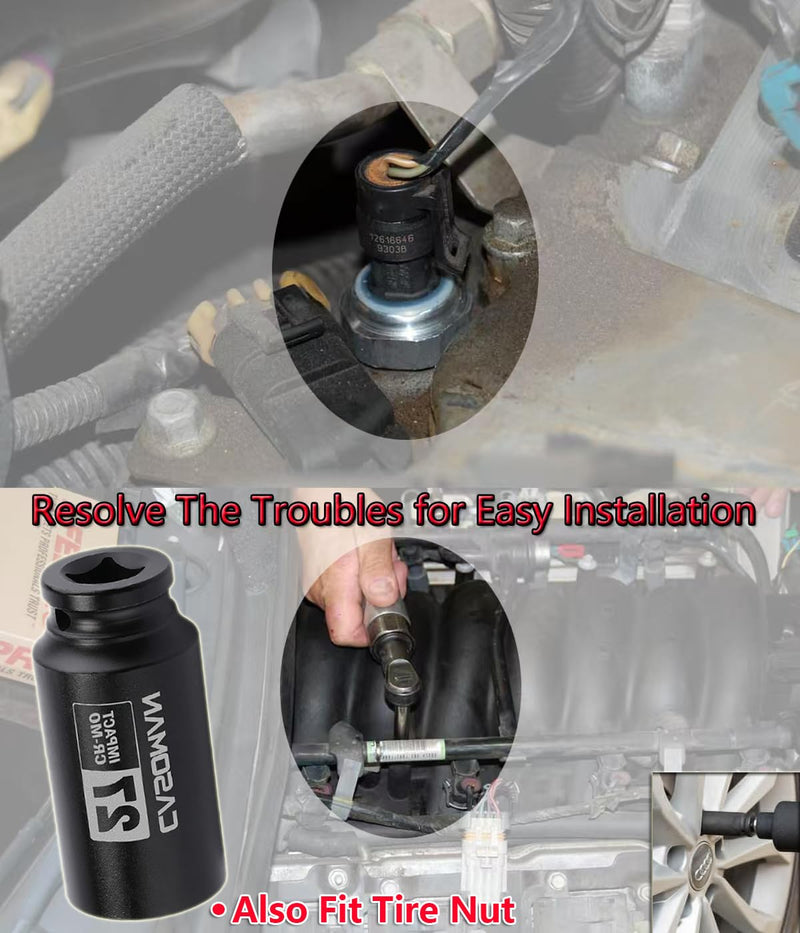 12677836 Oil Pressure Sensor for Chevy Silverado 1500 2500 3500,Express,Corvette,Suburban Avalanche Impala Tahoe, for GMC Sierra,Savana,Yukon,Envoy 2002-2008 12677836 Oil Pressure Sensor