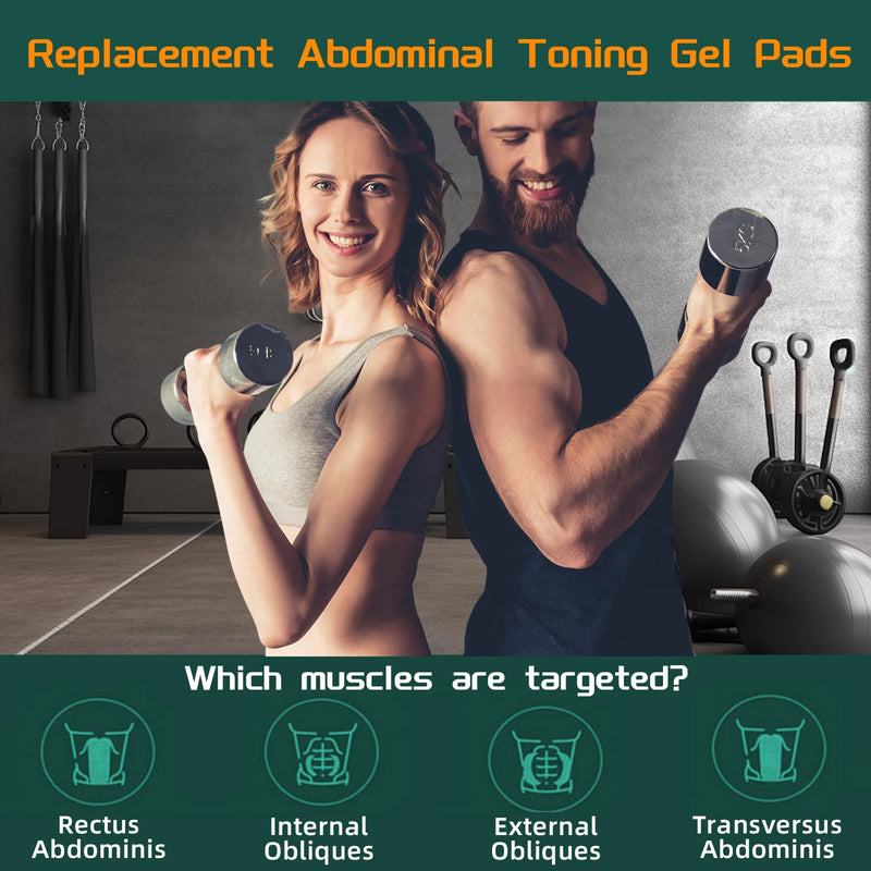 Replacement Gel Pads for All Abdominal Belts, 6 Sets (18 Gel Pads)